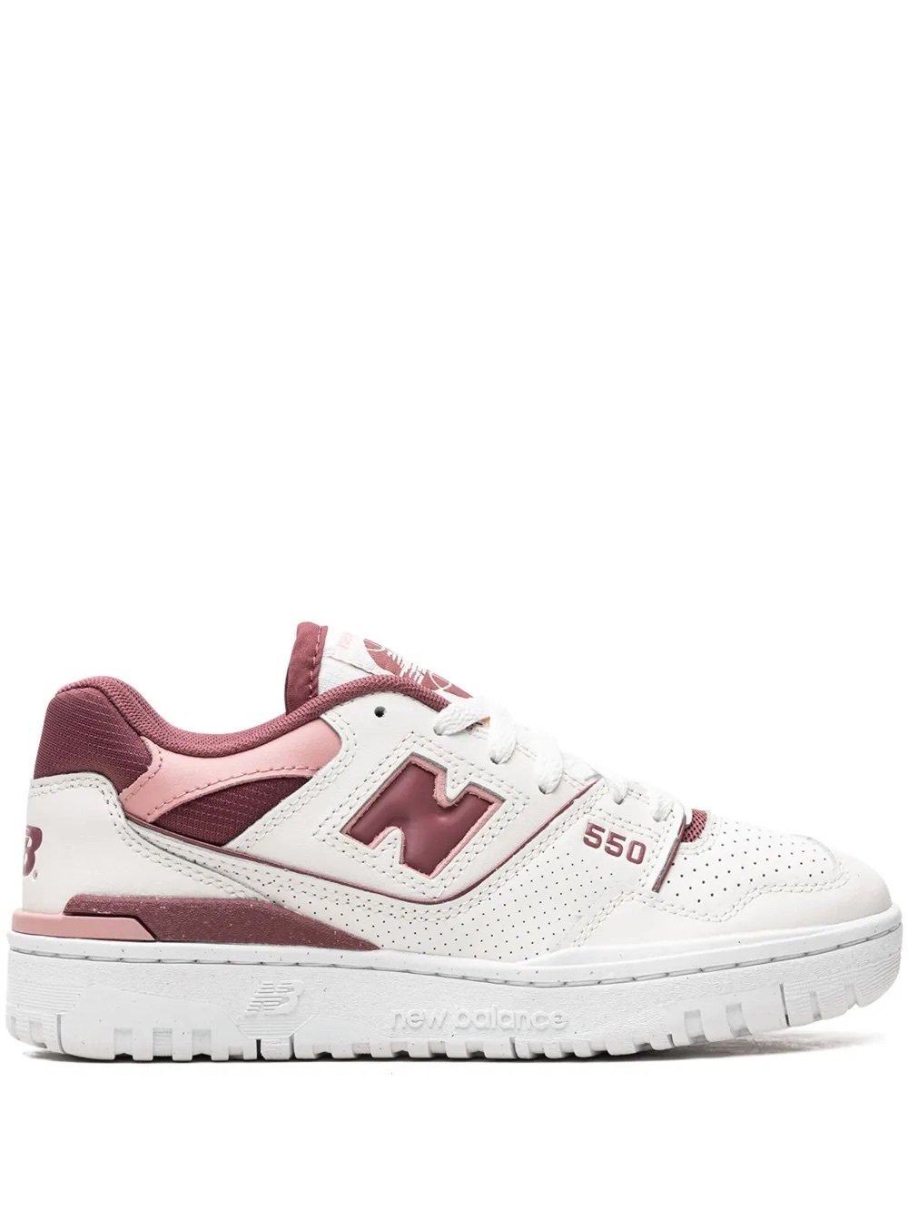 New Balance Women's White Sneakers with Pink & Mauve Accents